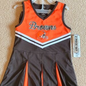 NFL Browns Cheerleader Outfit in Orange and Brown